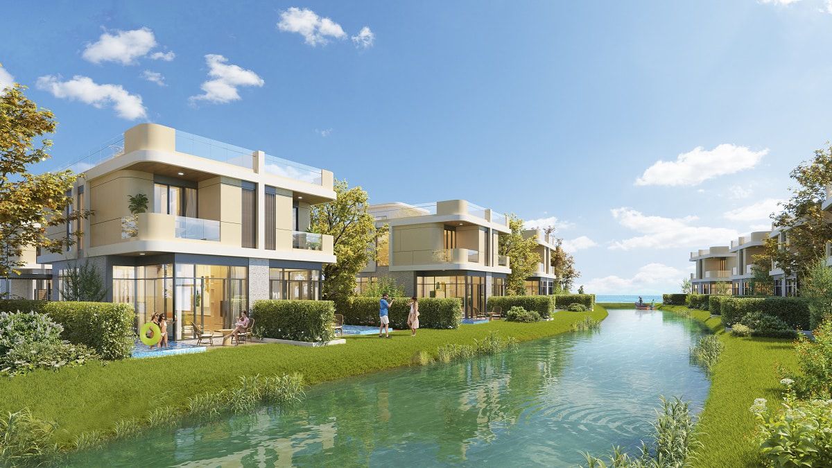 Phối cảnh biệt thự song lập - venezia beach bình châu